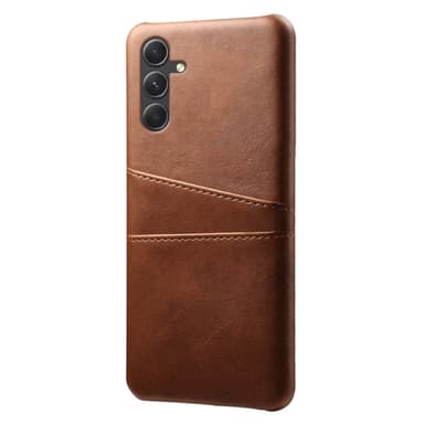 SKALO Samsung A55 5G PU-nahkainen Suojakuori Lompakolla - Ruskea