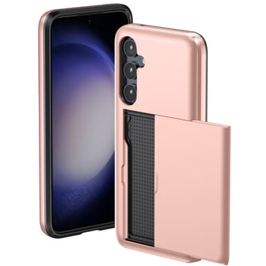 SKALO Samsung A55 5G Armor Suojakuori korttikotelo - Ruusukulta