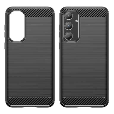 SKALO Samsung A55 5G Armor Carbon Iskunkestävä TPU suojakuori - Musta