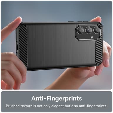 SKALO Samsung A55 5G Armor Carbon Iskunkestävä TPU suojakuori - Musta