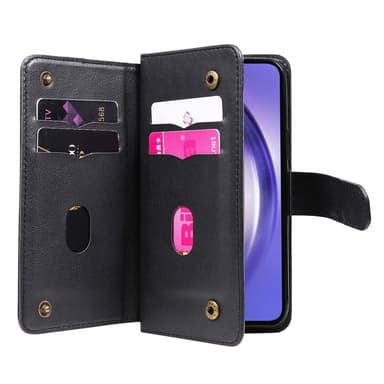 SKALO Samsung A55 5G 10-lokeroa Lompakkokotelo - Musta