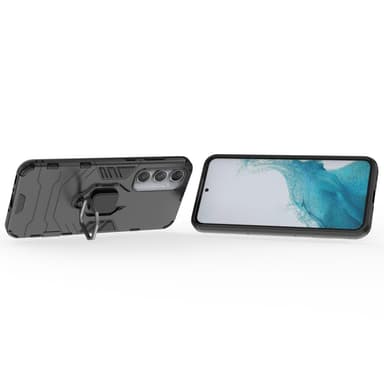 SKALO Samsung A35 5G Armor Hybridi metallirengas kuori - Musta