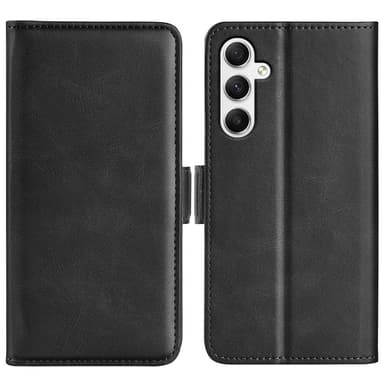 SKALO Samsung A35 5G Premium Wallet Lompakkokotelo - Musta