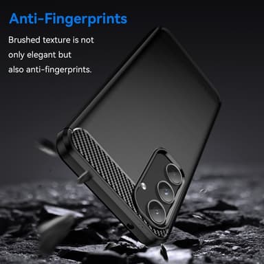 SKALO Samsung A55 5G Armor Carbon Iskunkestävä TPU suojakuori - Musta