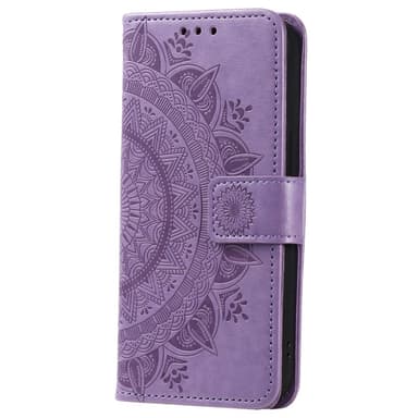 SKALO Samsung A35 5G Mandala lompakkokotelo - Violetti