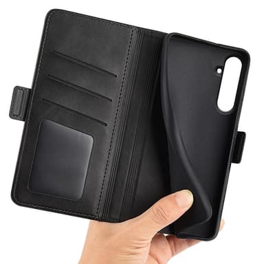 SKALO Samsung A55 5G Premium Wallet Lompakkokotelo - Musta
