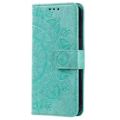 SKALO Samsung A55 5G Mandala lompakkokotelo - Turkoosi