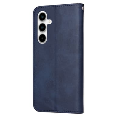 SKALO Samsung A35 5G PU-nahkainen Lompakkokotelo - Sininen