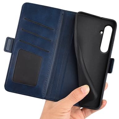 SKALO Samsung A55 5G Premium Wallet Lompakkokotelo - Sininen