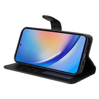 SKALO Samsung A35 5G PU-nahkainen Lompakkokotelo - Sininen