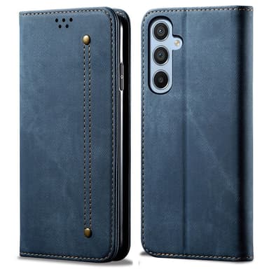 SKALO Samsung A55 5G Jeans Lompakkokotelo - Sininen