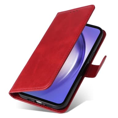 SKALO Samsung A55 5G PU-nahkainen Lompakkokotelo - Punainen
