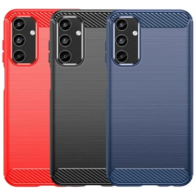 SKALO Samsung A35 5G Armor Carbon Iskunkestävä TPU suojakuori - Punainen