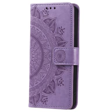 SKALO Samsung A55 5G Mandala lompakkokotelo - Violetti