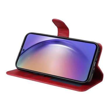 SKALO Samsung A55 5G PU-nahkainen Lompakkokotelo - Punainen