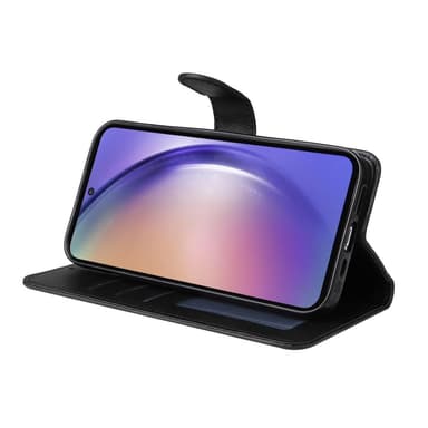 SKALO Samsung A55 5G PU-nahkainen Lompakkokotelo - Musta