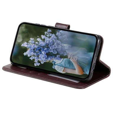 SKALO Samsung A35 5G Mandala lompakkokotelo - Ruskea