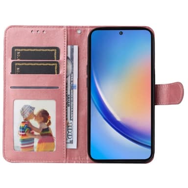 SKALO Samsung A35 5G PU-nahkainen Lompakkokotelo - Pinkki