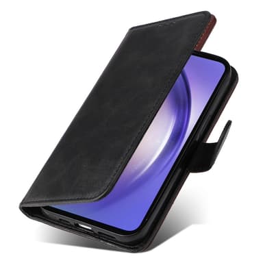 SKALO Samsung A55 5G PU-nahkainen Lompakkokotelo - Musta