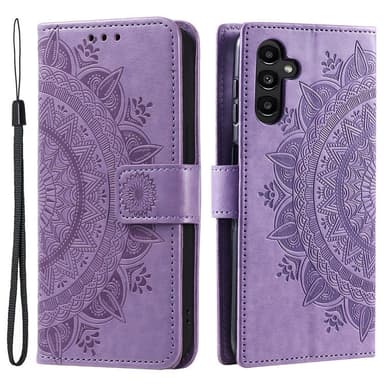 SKALO Samsung A55 5G Mandala lompakkokotelo - Violetti