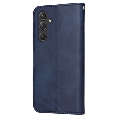 SKALO Samsung A55 5G PU-nahkainen Lompakkokotelo - Sininen