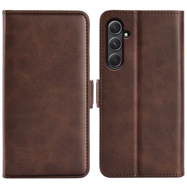 SKALO Samsung A55 5G Premium Wallet Lompakkokotelo - Ruskea