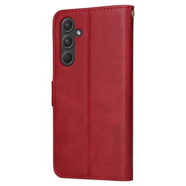 SKALO Samsung A55 5G PU-nahkainen Lompakkokotelo - Punainen