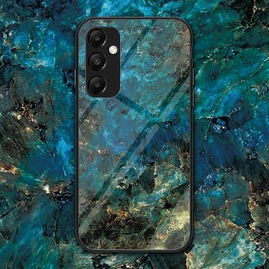 SKALO Samsung A35 5G Marmori karkaistu lasi TPU-suojakuori - #1