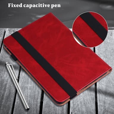 SKALO Samsung Tab A8 PU-nahkainen Lompakkokotelo - Punainen