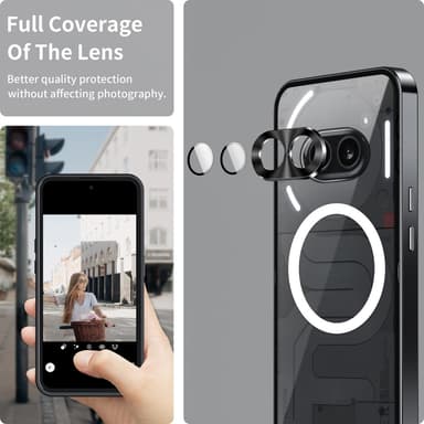 SKALO Nothing Phone (2a) Magic Shield Metal Magnetic Ring - Musta
