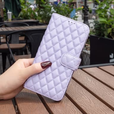 SKALO Samsung A35 5G BINFEN COLOR Tikattu Lompakko - Violetti