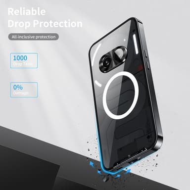 SKALO Nothing Phone (2a) Magic Shield Metal Magnetic Ring - Musta