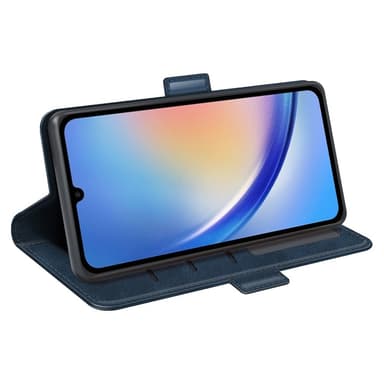 SKALO Samsung A35 5G Premium Wallet Lompakkokotelo - Sininen