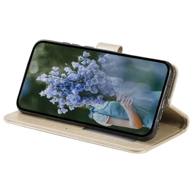 SKALO Samsung A35 5G Mandala lompakkokotelo - Kulta