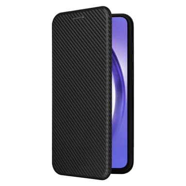 SKALO Samsung A35 5G Carbon Fiber Lompakkokotelo - Musta