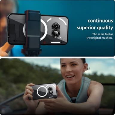 SKALO Nothing Phone (2a) Magic Shield Metal Magnetic Ring - Musta