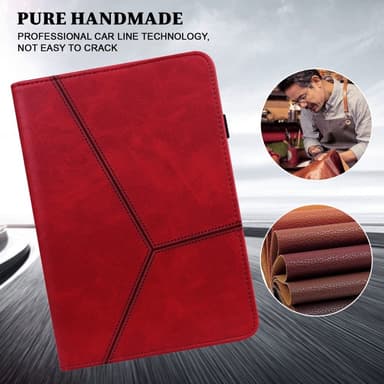 SKALO Samsung Tab A8 PU-nahkainen Lompakkokotelo - Punainen