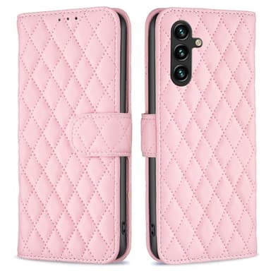 SKALO Samsung A55 5G BINFEN COLOR Tikattu Lompakko - Pinkki