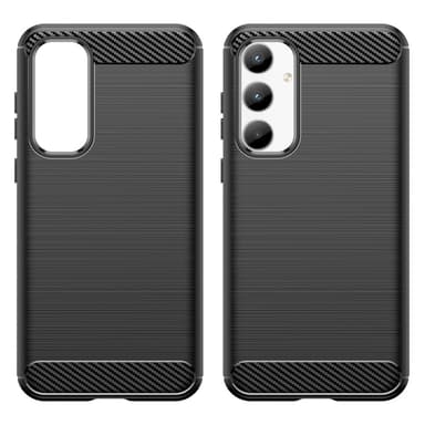 SKALO Samsung A35 5G Armor Carbon Iskunkestävä TPU suojakuori - Musta