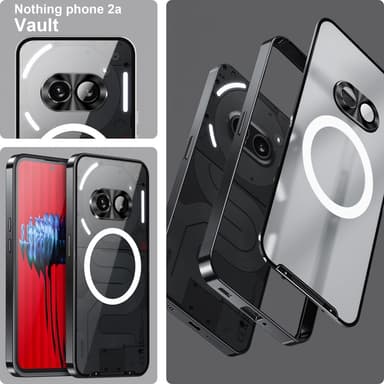 SKALO Nothing Phone (2a) Magic Shield Metal Magnetic Ring - Musta