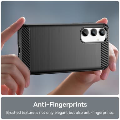 SKALO Samsung A35 5G Armor Carbon Iskunkestävä TPU suojakuori - Musta
