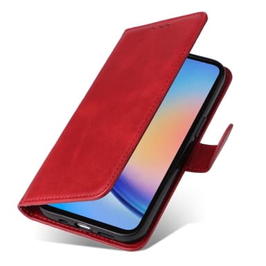 SKALO Samsung A35 5G PU-nahkainen Lompakkokotelo - Punainen