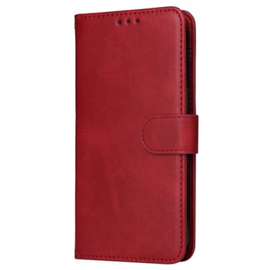 SKALO Samsung A35 5G PU-nahkainen Lompakkokotelo - Punainen