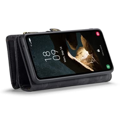 CaseMe Samsung A55 5G CaseMe Big Wallet 2in1 Magnet Lompakkokotelo - Musta