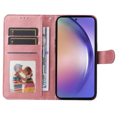 SKALO Samsung A55 5G PU-nahkainen Lompakkokotelo - Pinkki