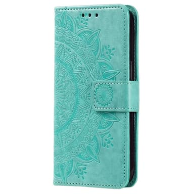 SKALO Samsung A35 5G Mandala lompakkokotelo - Turkoosi