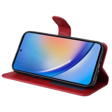 SKALO Samsung A35 5G PU-nahkainen Lompakkokotelo - Punainen