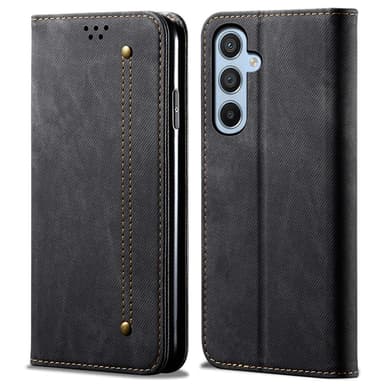 SKALO Samsung A55 5G Jeans Lompakkokotelo - Musta