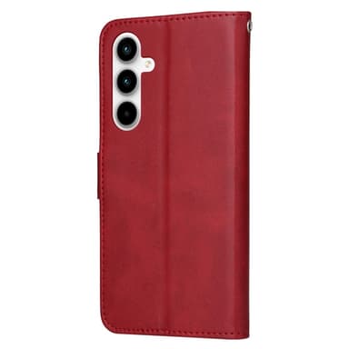 SKALO Samsung A35 5G PU-nahkainen Lompakkokotelo - Punainen