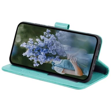 SKALO Samsung A35 5G Mandala lompakkokotelo - Turkoosi